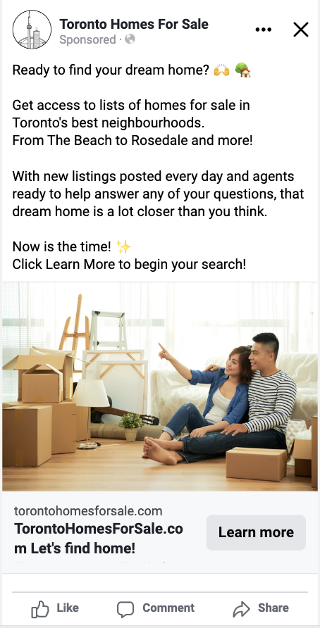 Facebook Listing Ads for Real Estate